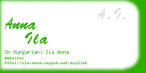 anna ila business card